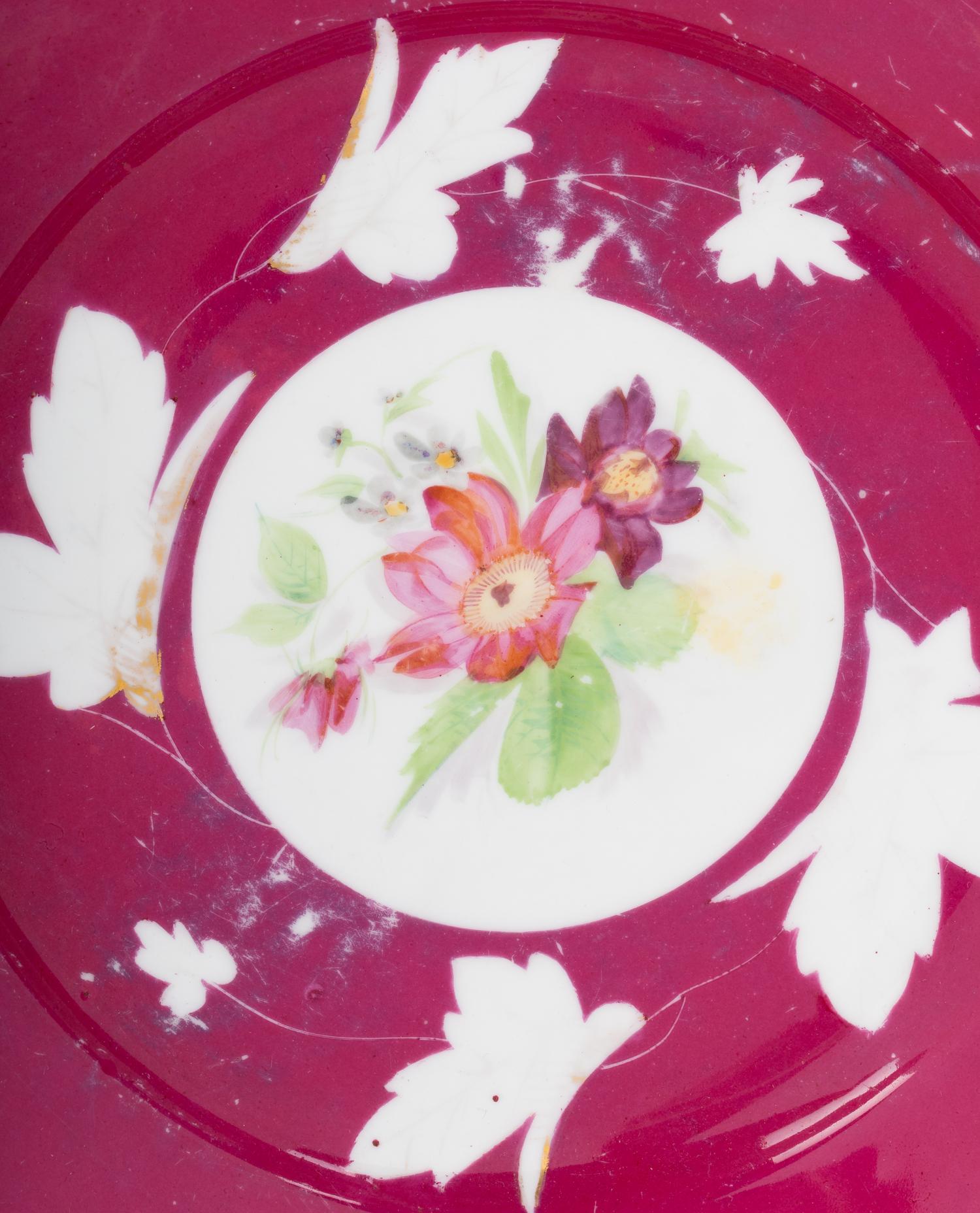 A Gardner Porcelain Teapot and Plate
