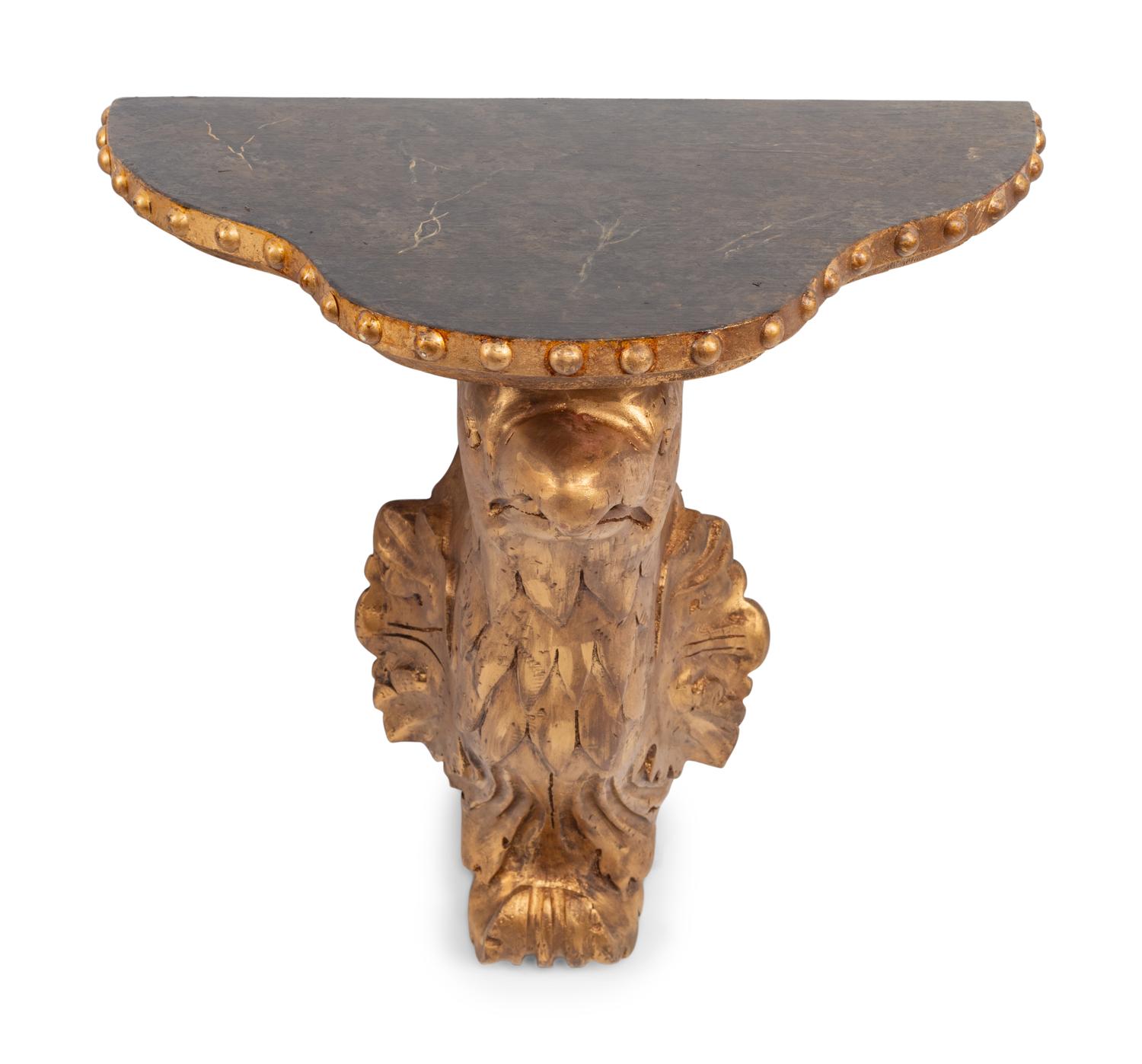 A Pair of Continental Giltwood Eagle Wall Brackets