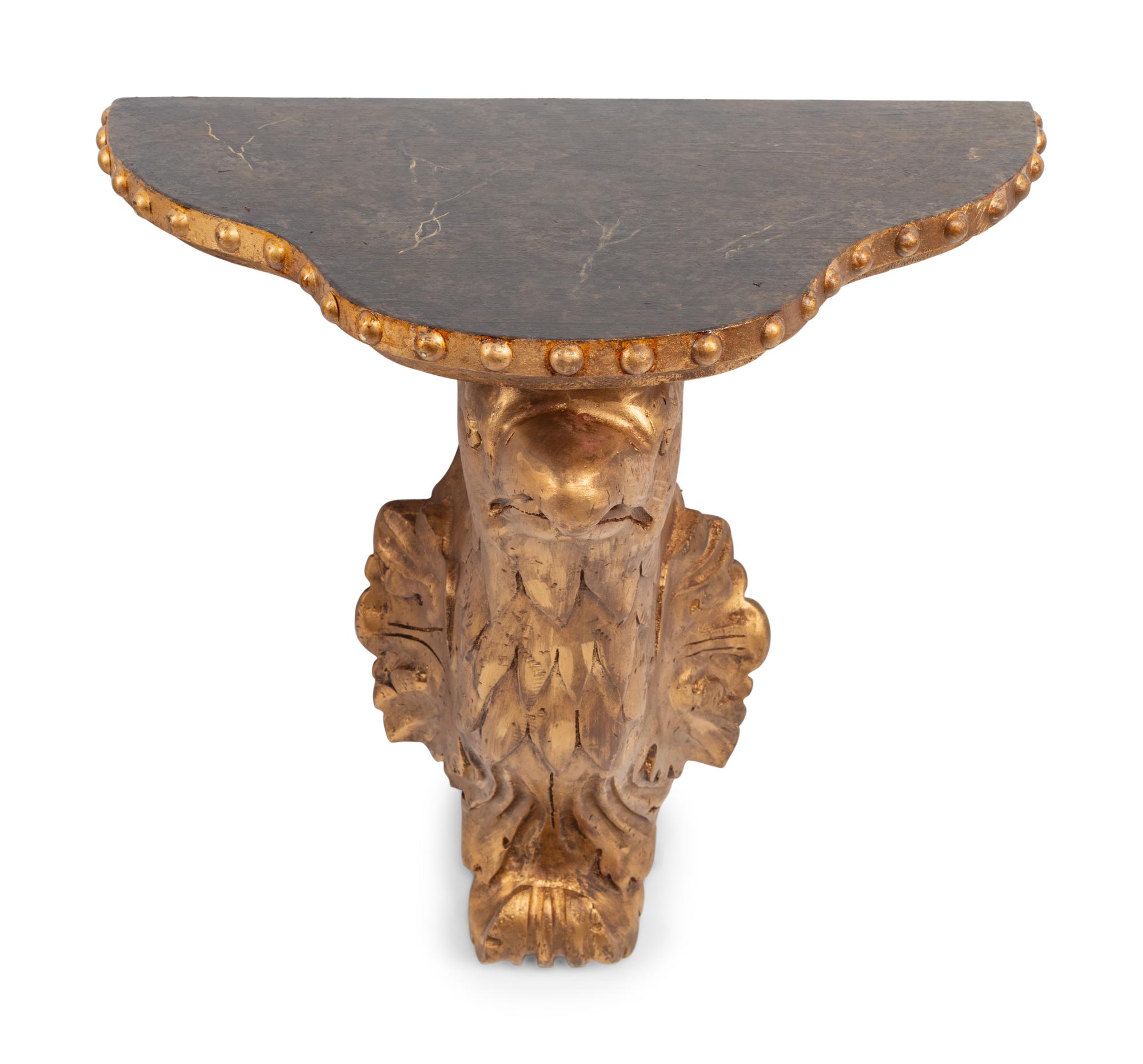 A Pair of Continental Giltwood Eagle Wall Brackets