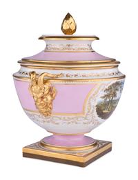 A Flight, Barr and Barr Worcester Porcelain Ice Pail with Cover and Liner