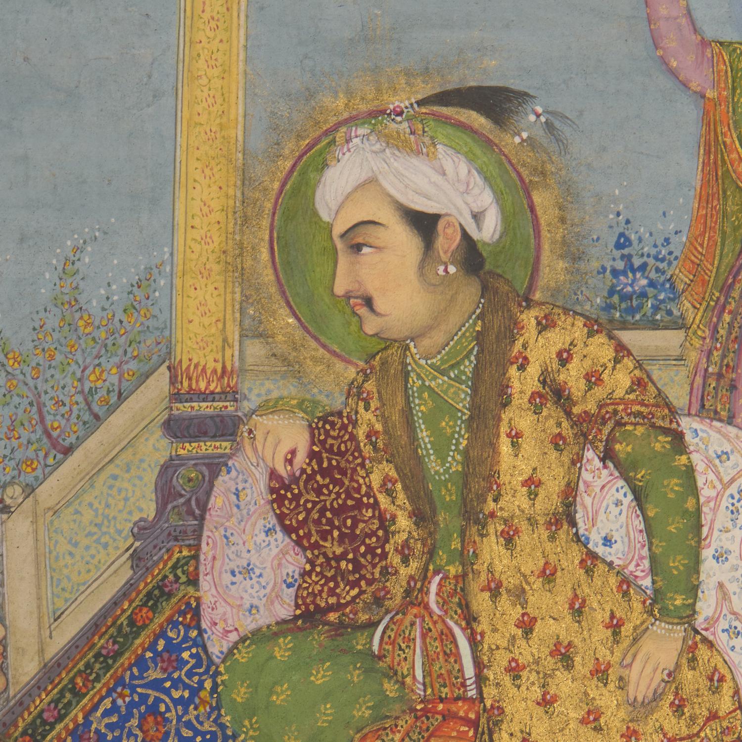 A Painting of Emperor Jahagir Enthroned, Delhi, Circa 1800