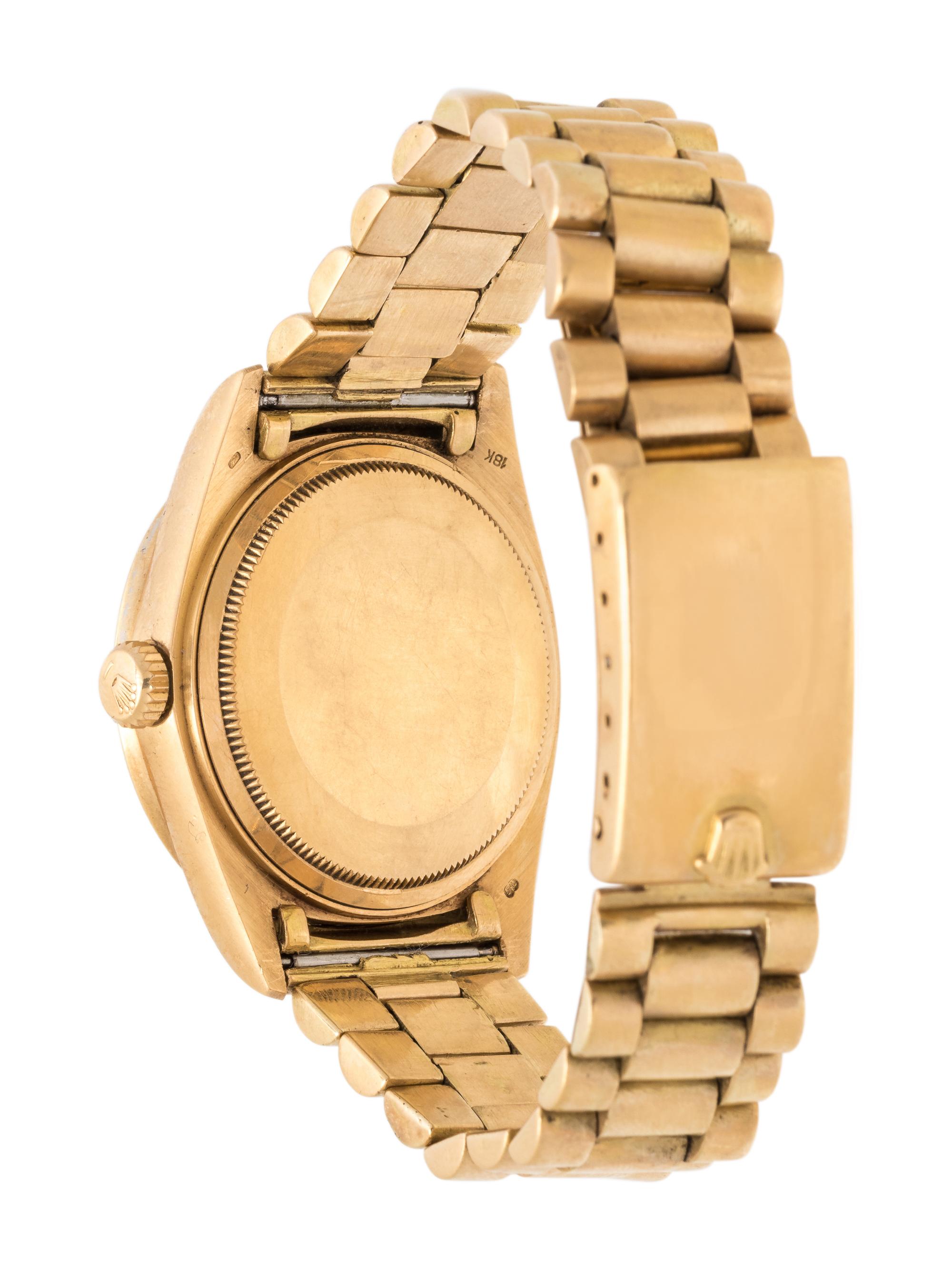 ROLEX, REF. 1803 18K YELLOW GOLD AND DIAMOND 'OYSTER PERPETUAL DAY-DATE' WRISTWATCH, CIRCA 1978
