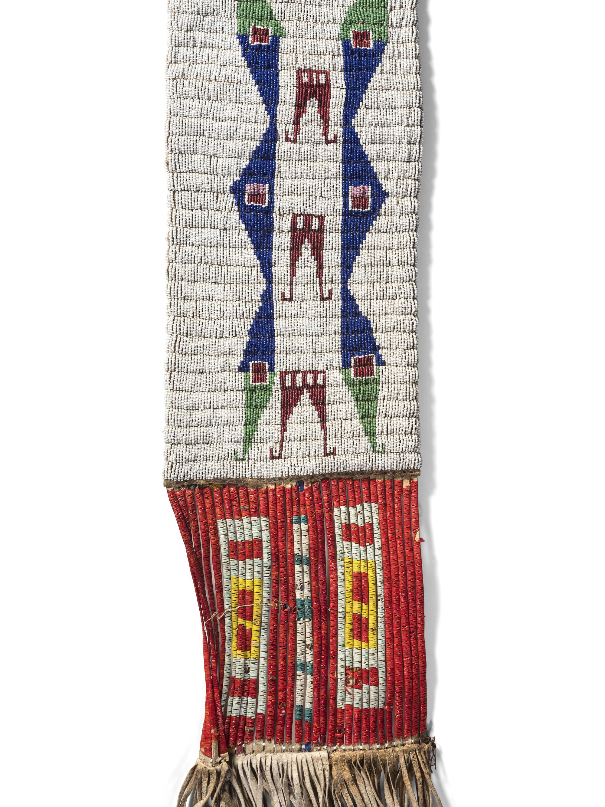 Sioux Beaded Hide Tobacco Bag
