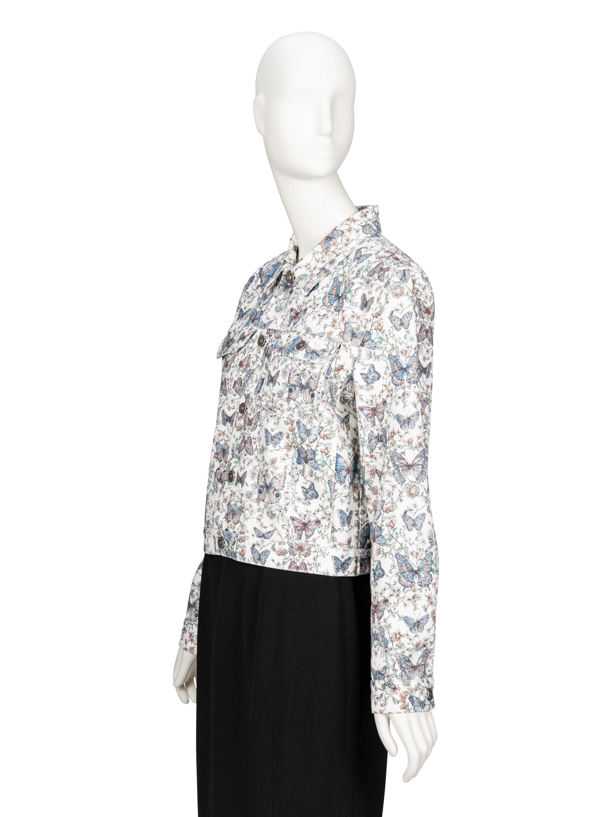 Christian Dior, Butterfly-Print Denim Jacket