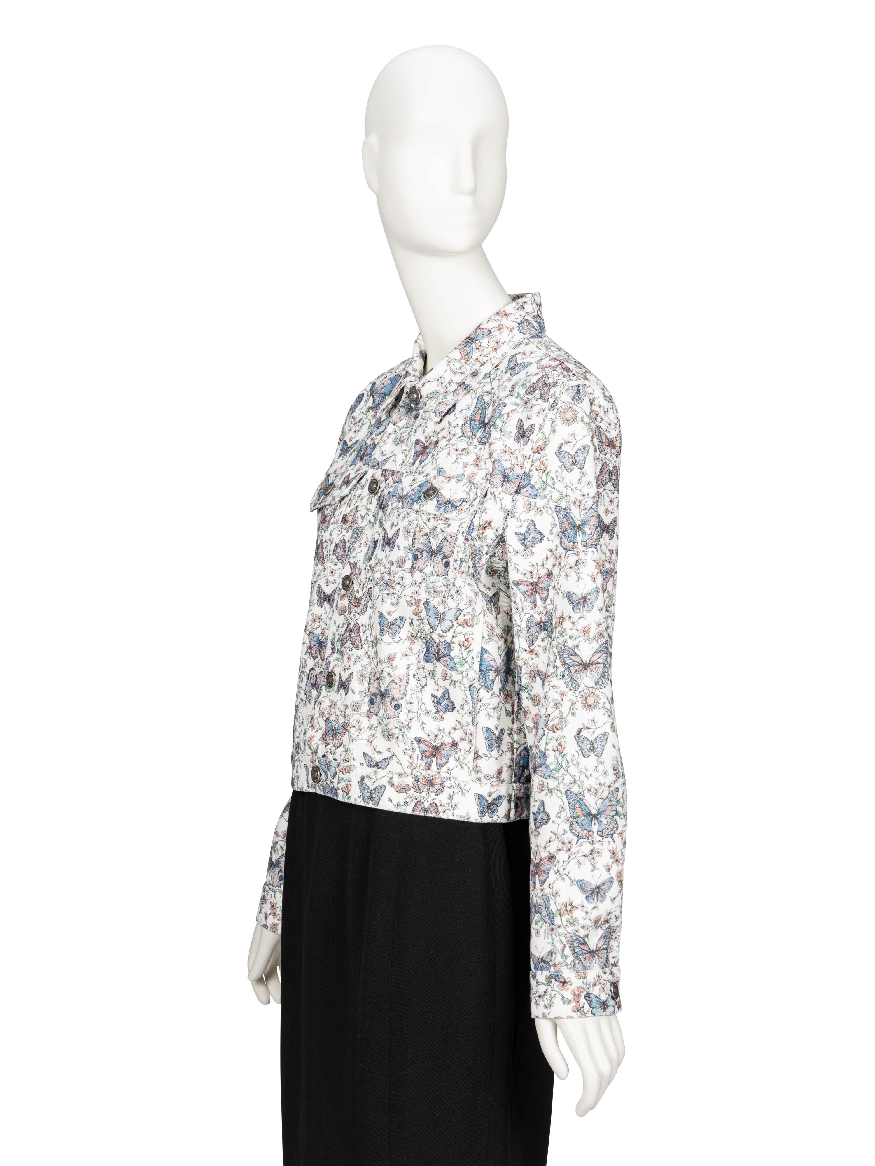 Christian Dior, Butterfly-Print Denim Jacket