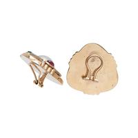 YELLOW GOLD, MULTIGEM AND DIAMOND EARCLIPS