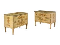 A Pair of Italian Painted Chests of Drawers