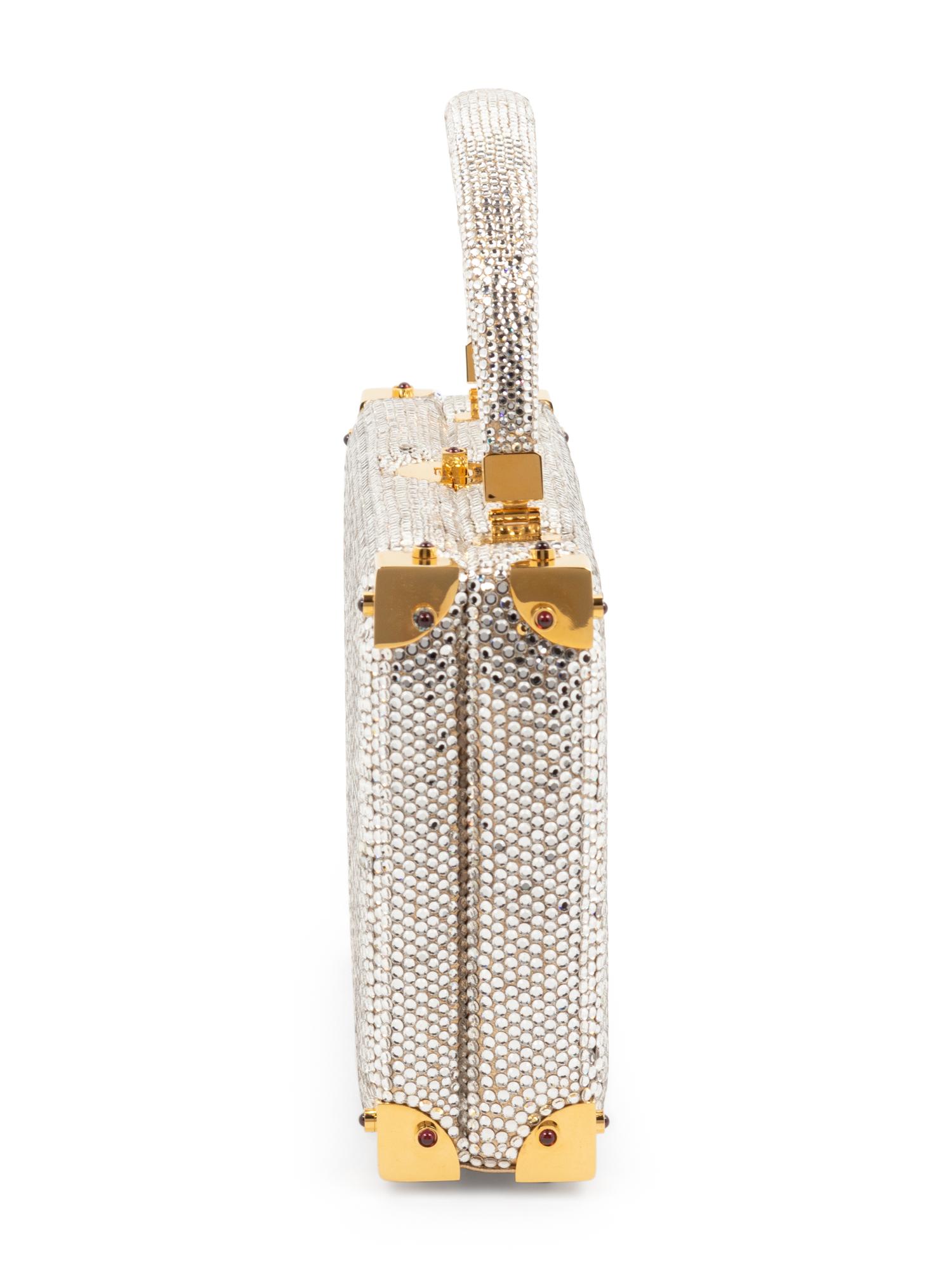Judith Leiber Rhinestone Suitcase Handbag