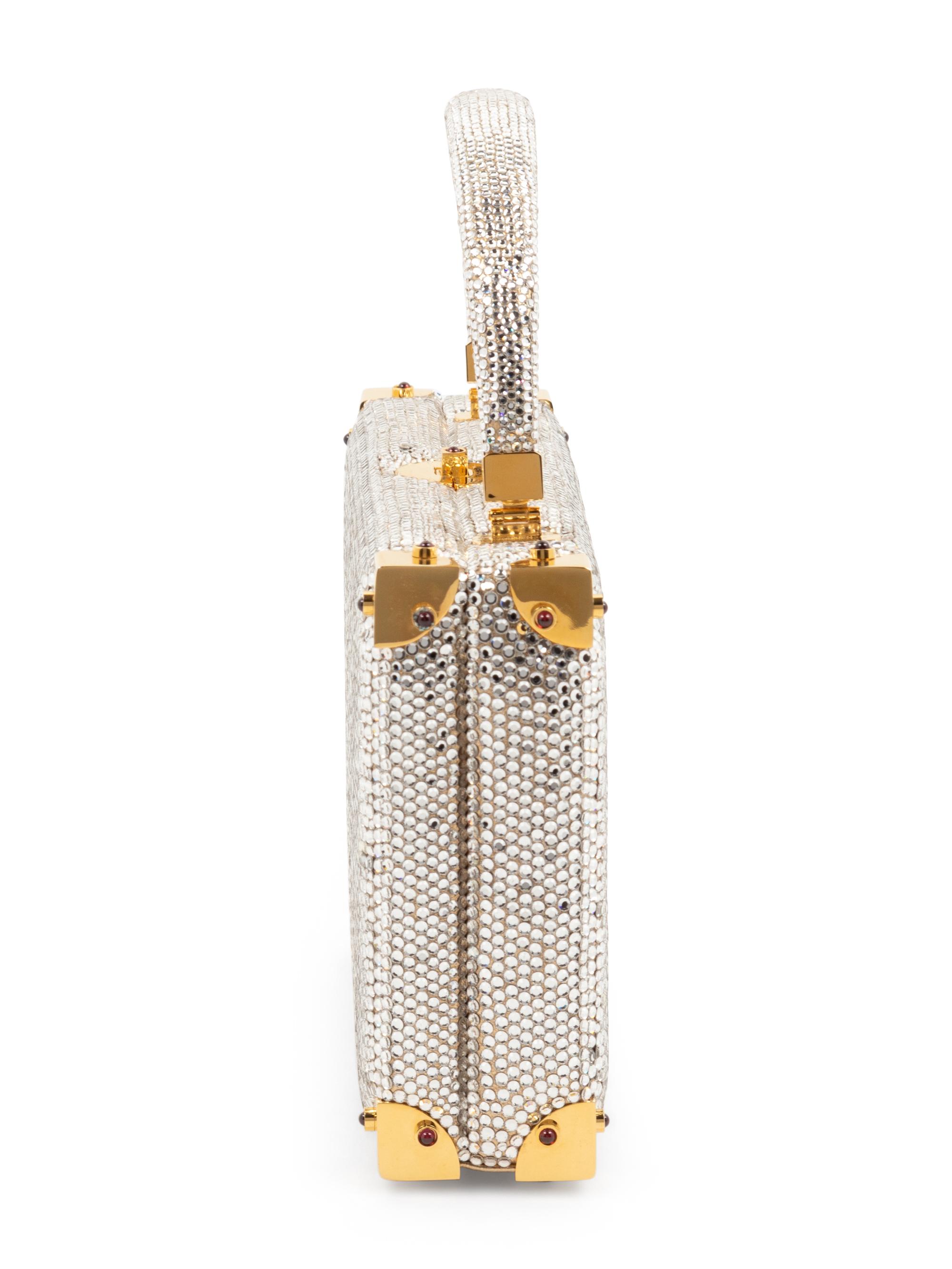 Judith Leiber Rhinestone Suitcase Handbag