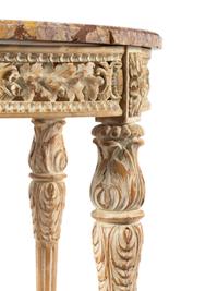 A Louis XVI Style Painted Marble-Top Table
