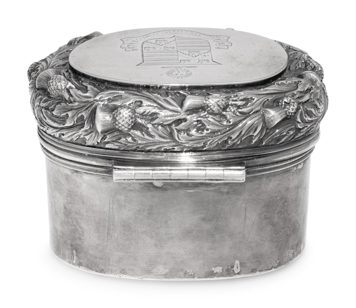 A Victorian Silver Dressing Table Casket