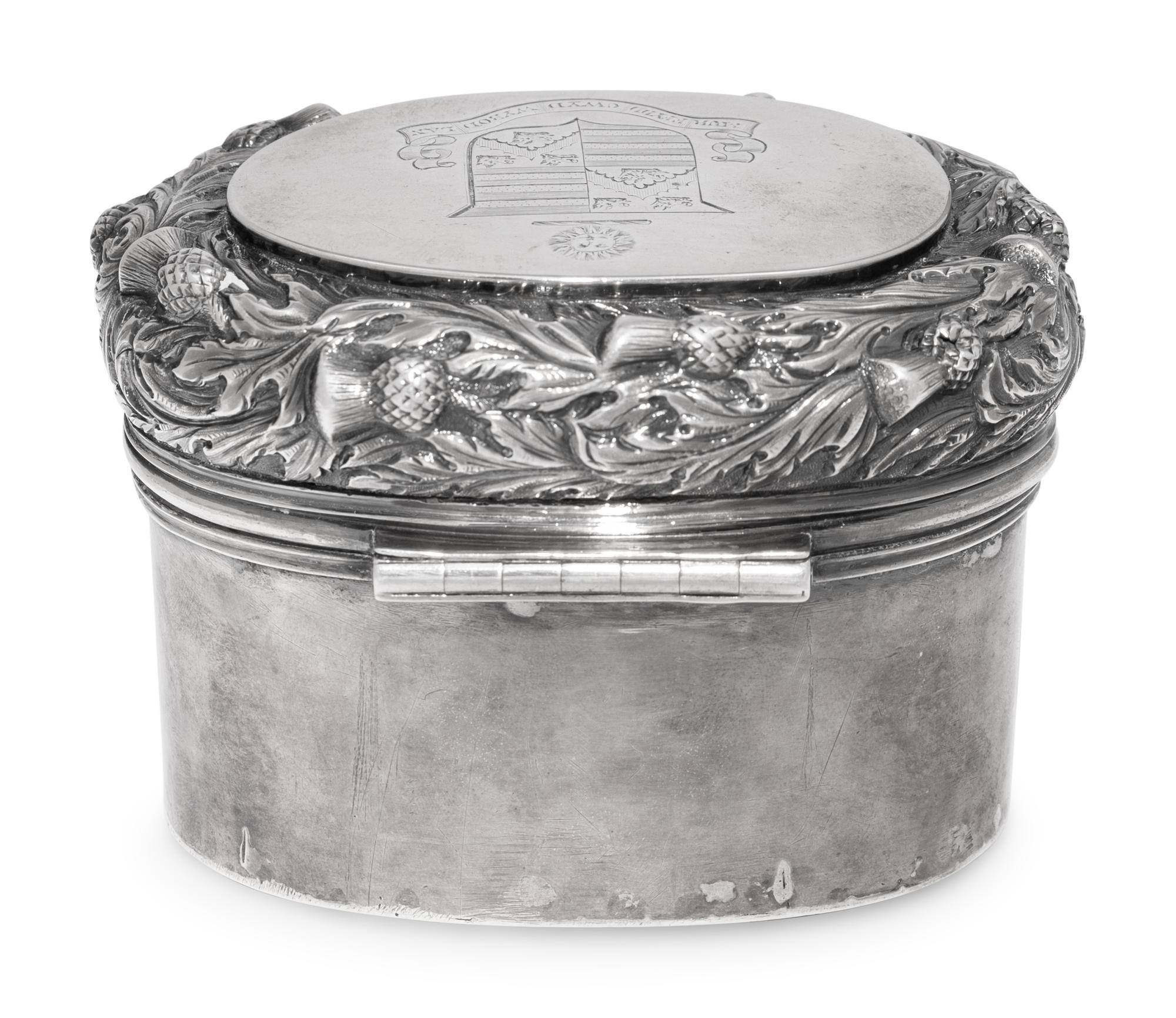 A Victorian Silver Dressing Table Casket
