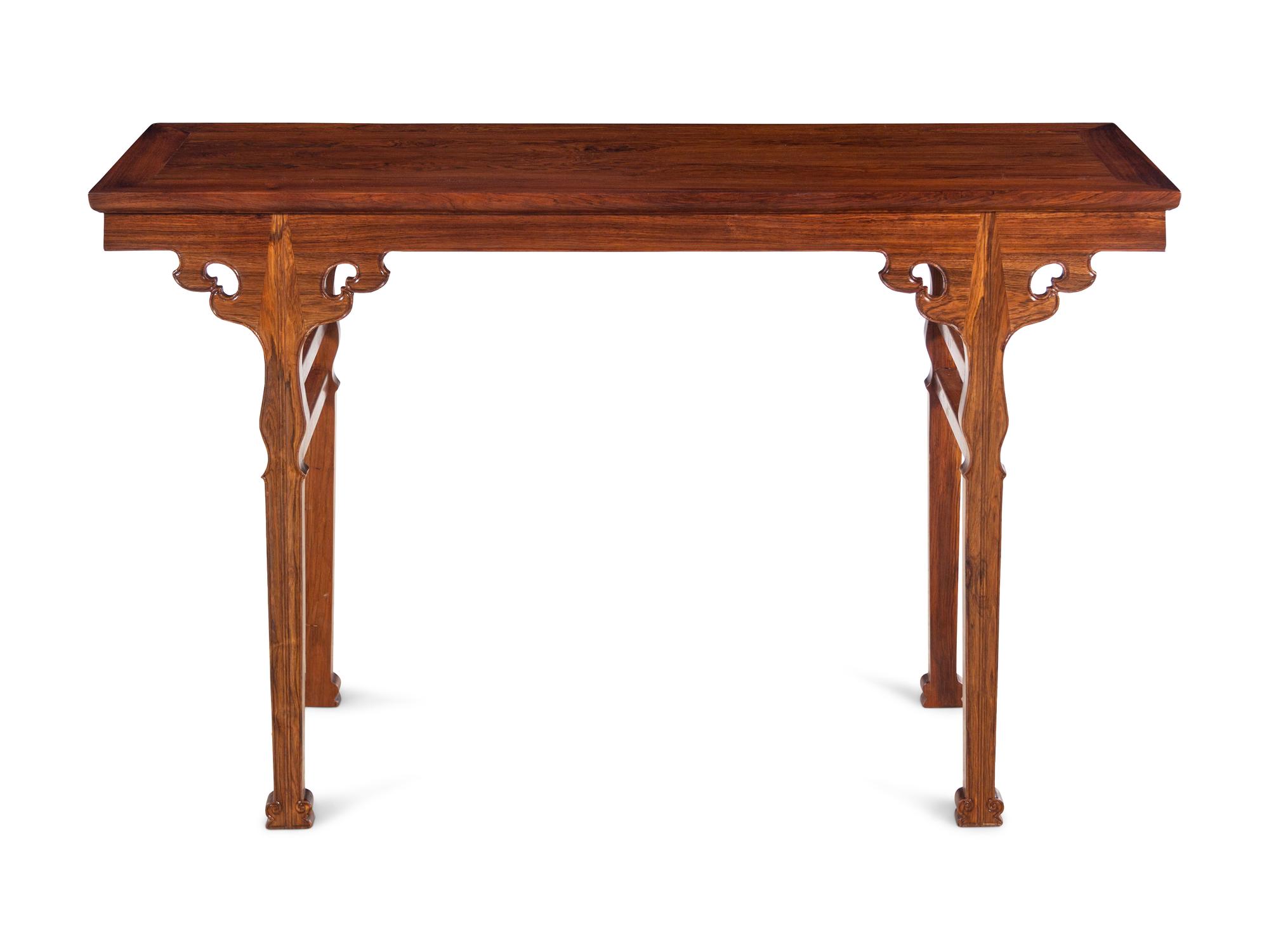 A Chinese Huanghuali Recessed-leg Table, Banzhuo