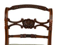 A Set of Six Regency Style Carved Mahogany Cane Seat Dining Chairs — 20th Century