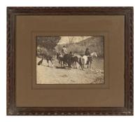 Edward S. Curtis (1868-1952) Apaches at the Ford, 1904