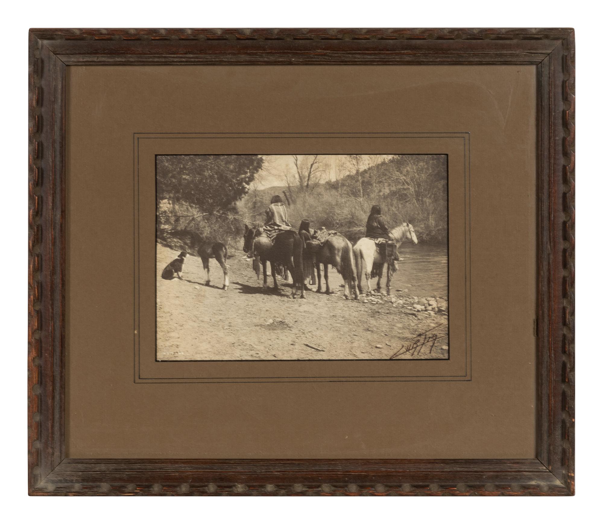 Edward S. Curtis (1868-1952) Apaches at the Ford, 1904
