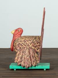 A Carved and Painted Folk Art Turkey