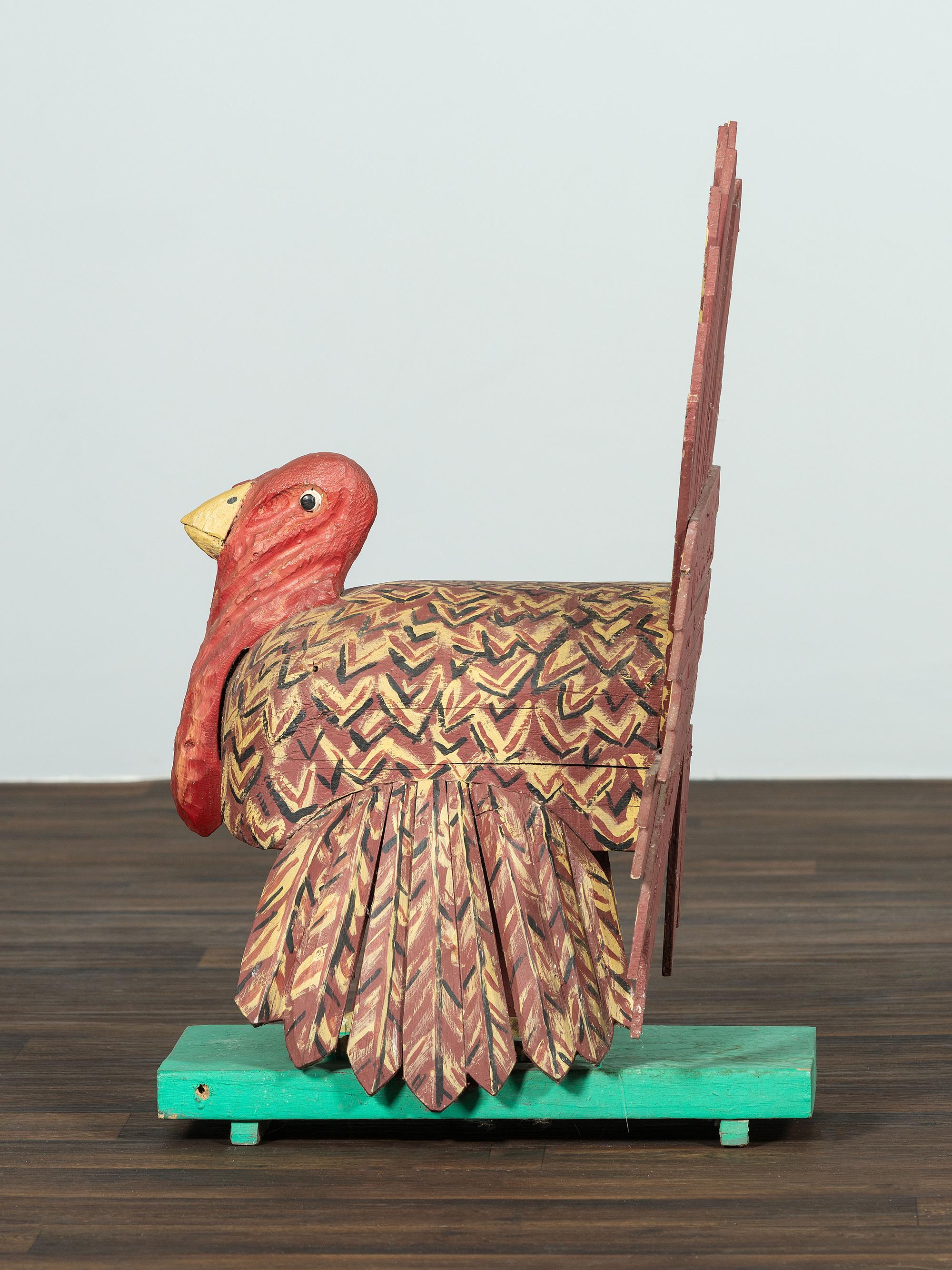 A Carved and Painted Folk Art Turkey