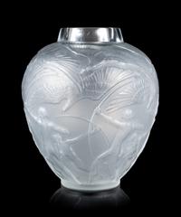 Rene Lalique, (French, 1860-1945), Archers vase, model no. 893, c. 1921