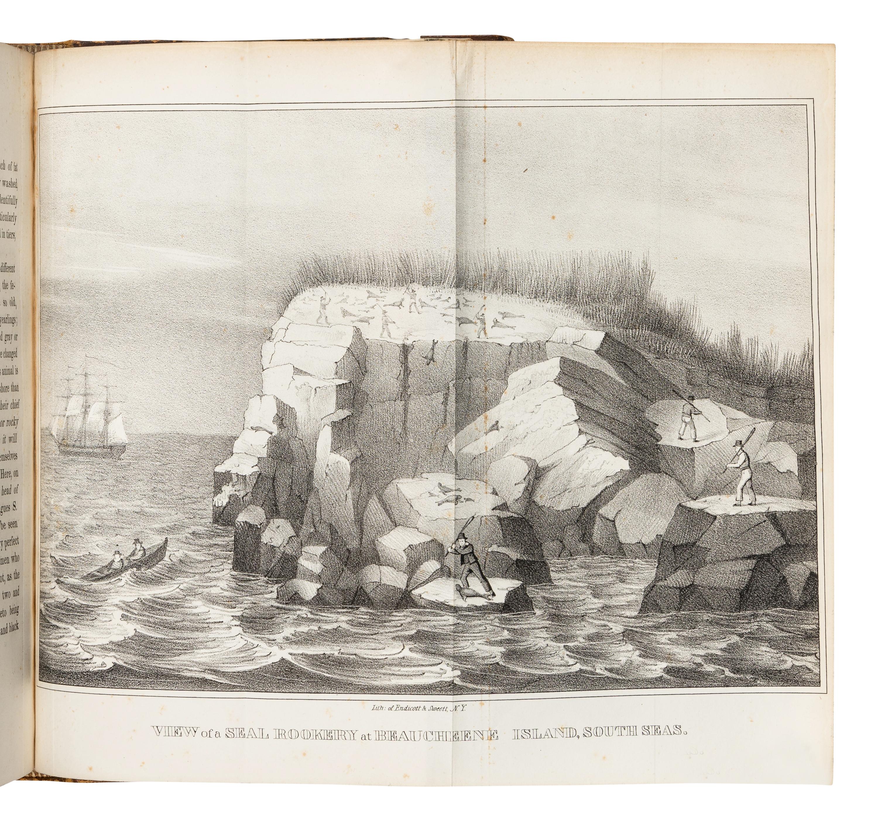 FANNING, Edmund (1769-1841). Voyages Round the World; with selected sketches of Voyages to the South Seas, North and South Pacific Oceans, China, Etc . New York: Collins & Hannay, 1833.