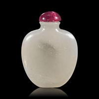 A Chinese Carved Jade "Bat" Snuff Bottle, 18th-19th Century