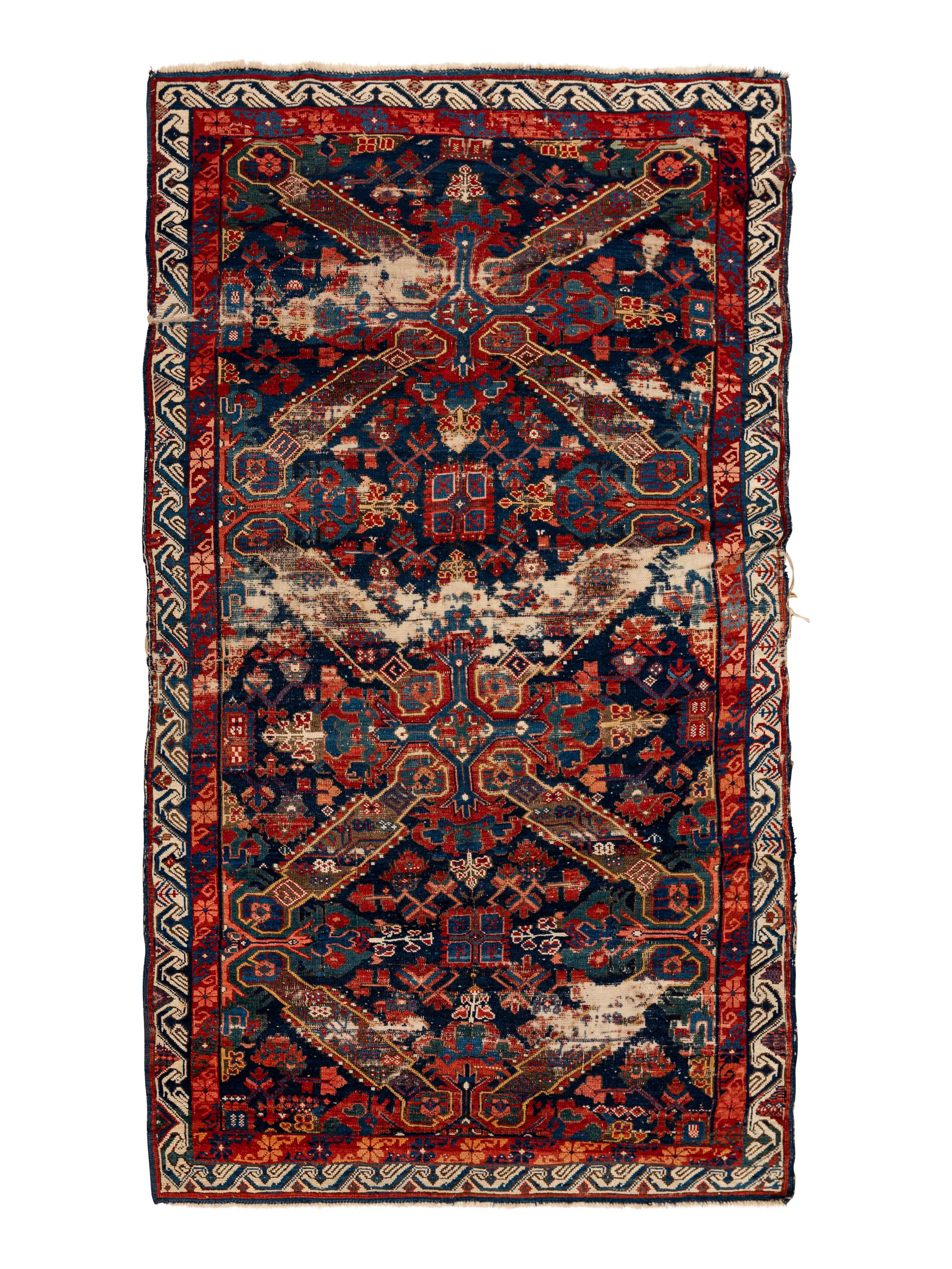 A Zeychour Kuba St. Andrew's Cross Wool Rug