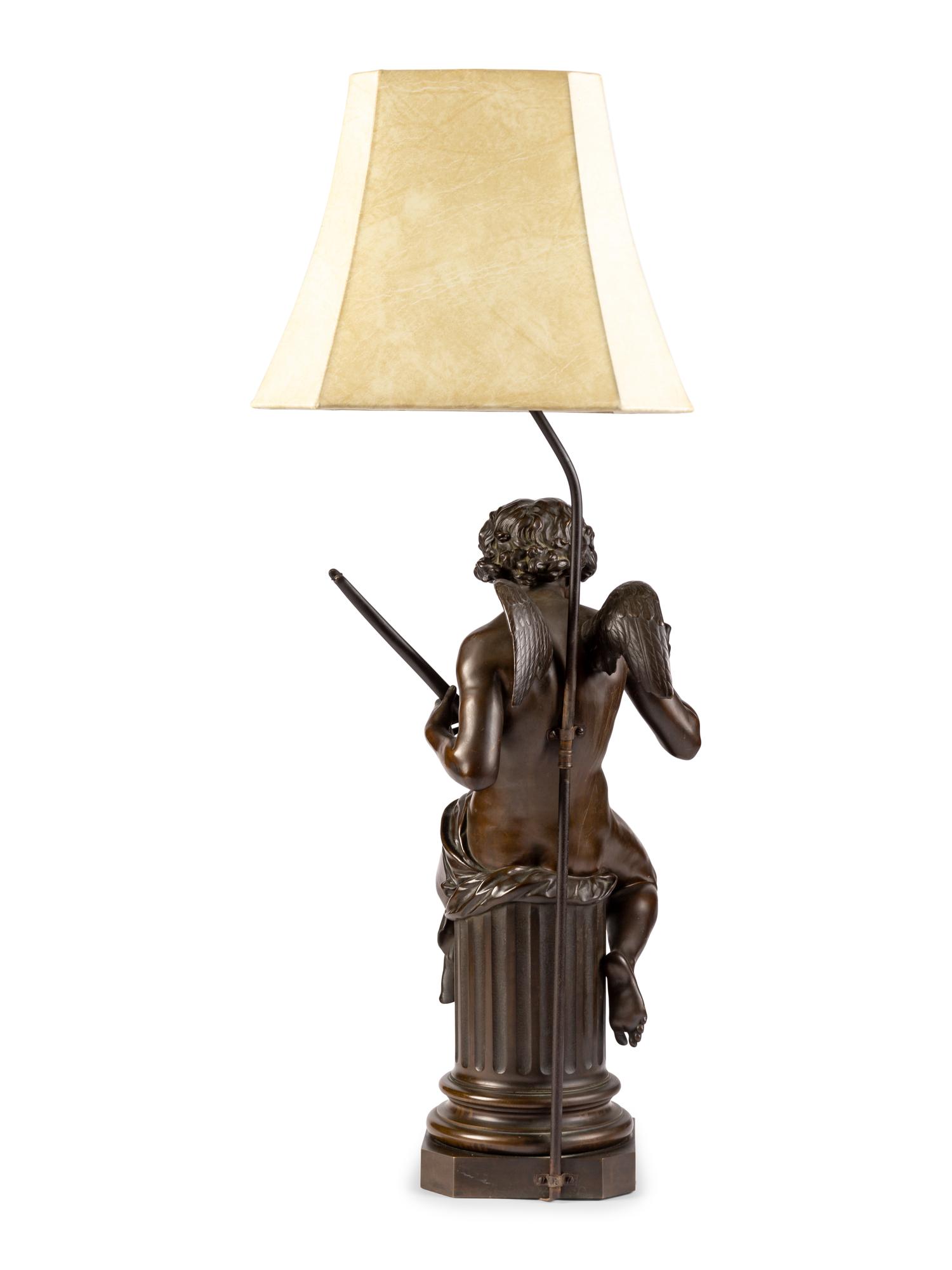 A French Bronze Figure Mounted as a Lamp