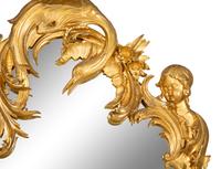 A French Rococo-Style Carved Giltwood Mirror