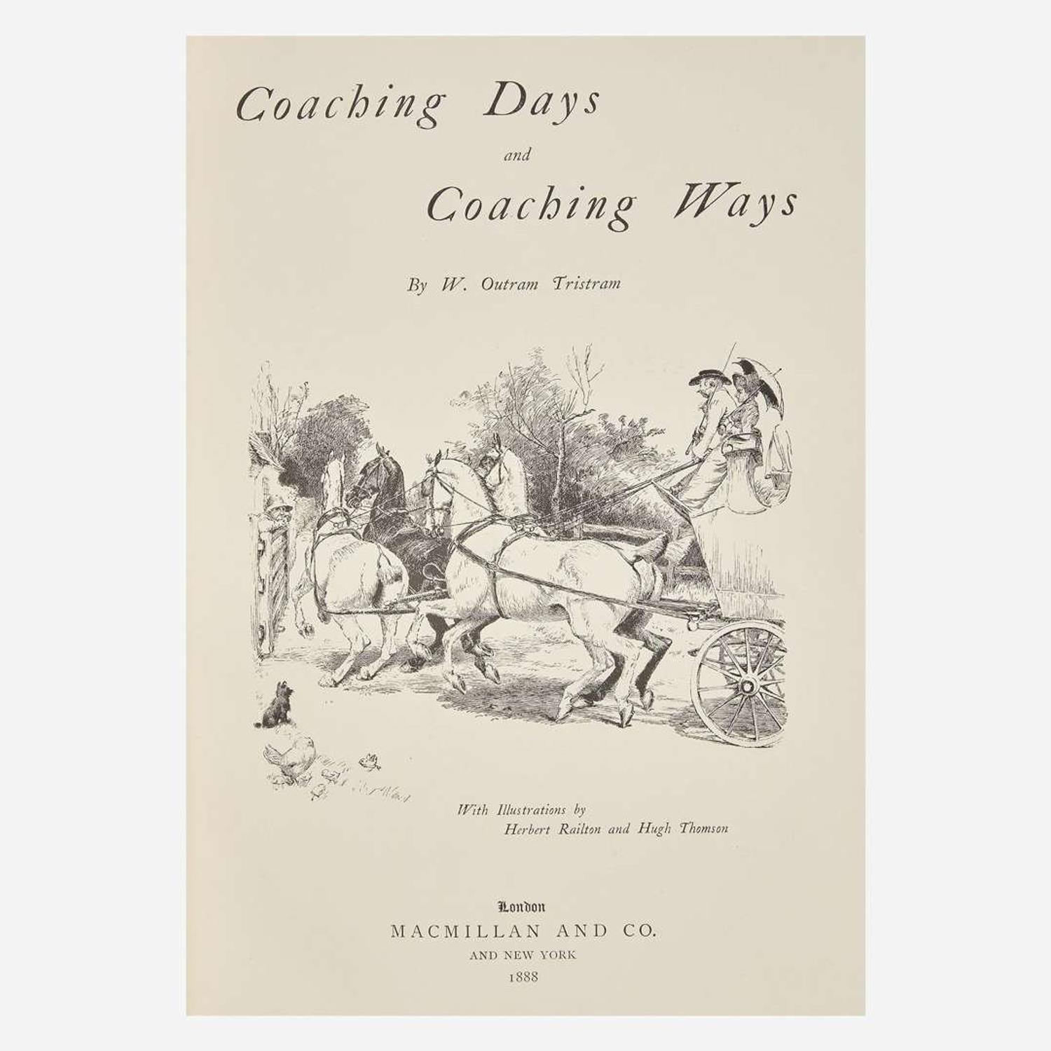 [Fine Bindings] [Bennett] Tristram, W. Outram Coaching Days and Coaching Ways