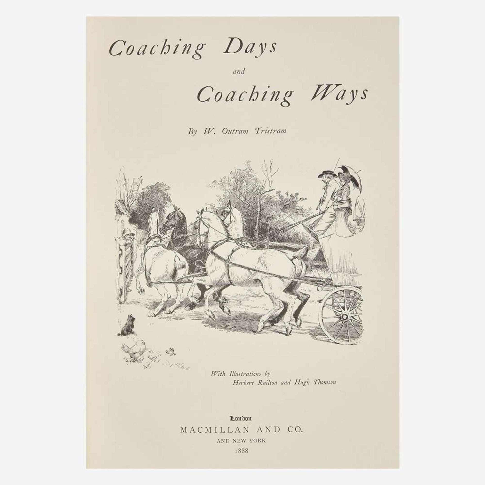 [Fine Bindings] [Bennett] Tristram, W. Outram Coaching Days and Coaching Ways