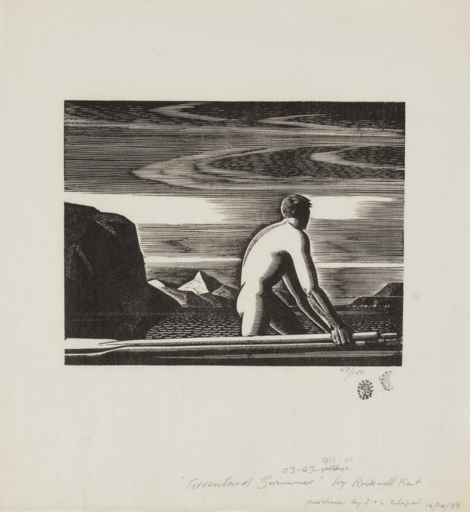 Rockwell Kent, (American, 1882-1971), Untitled (A group of 6 posthumous wood engravings printed by Letterio Calapai)