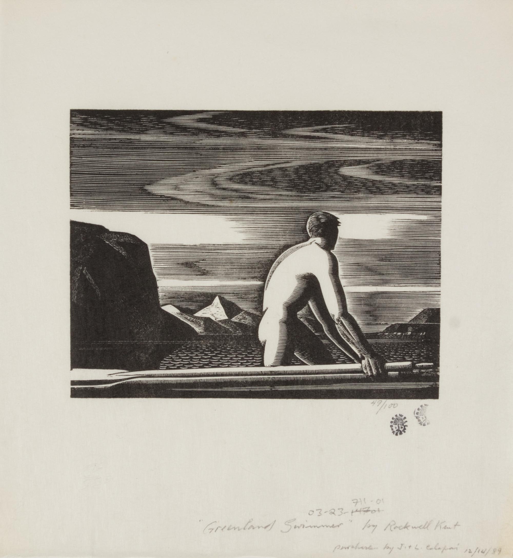 Rockwell Kent, (American, 1882-1971), Untitled (A group of 6 posthumous wood engravings printed by Letterio Calapai)