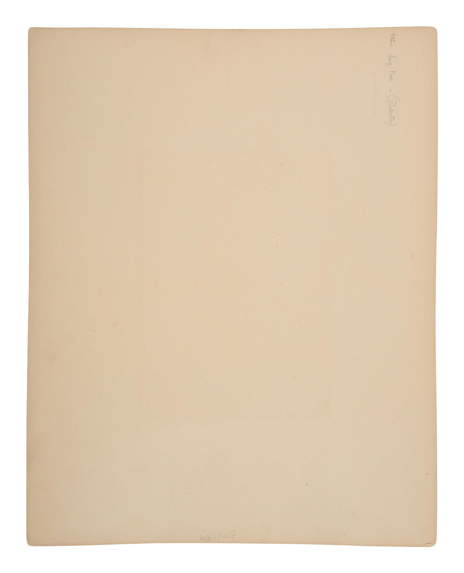 [Gardner, Alexander (1821-1882), photographer]. Albumen photograph of Long Fox, Dakota. [Washington, D.C., 1872].