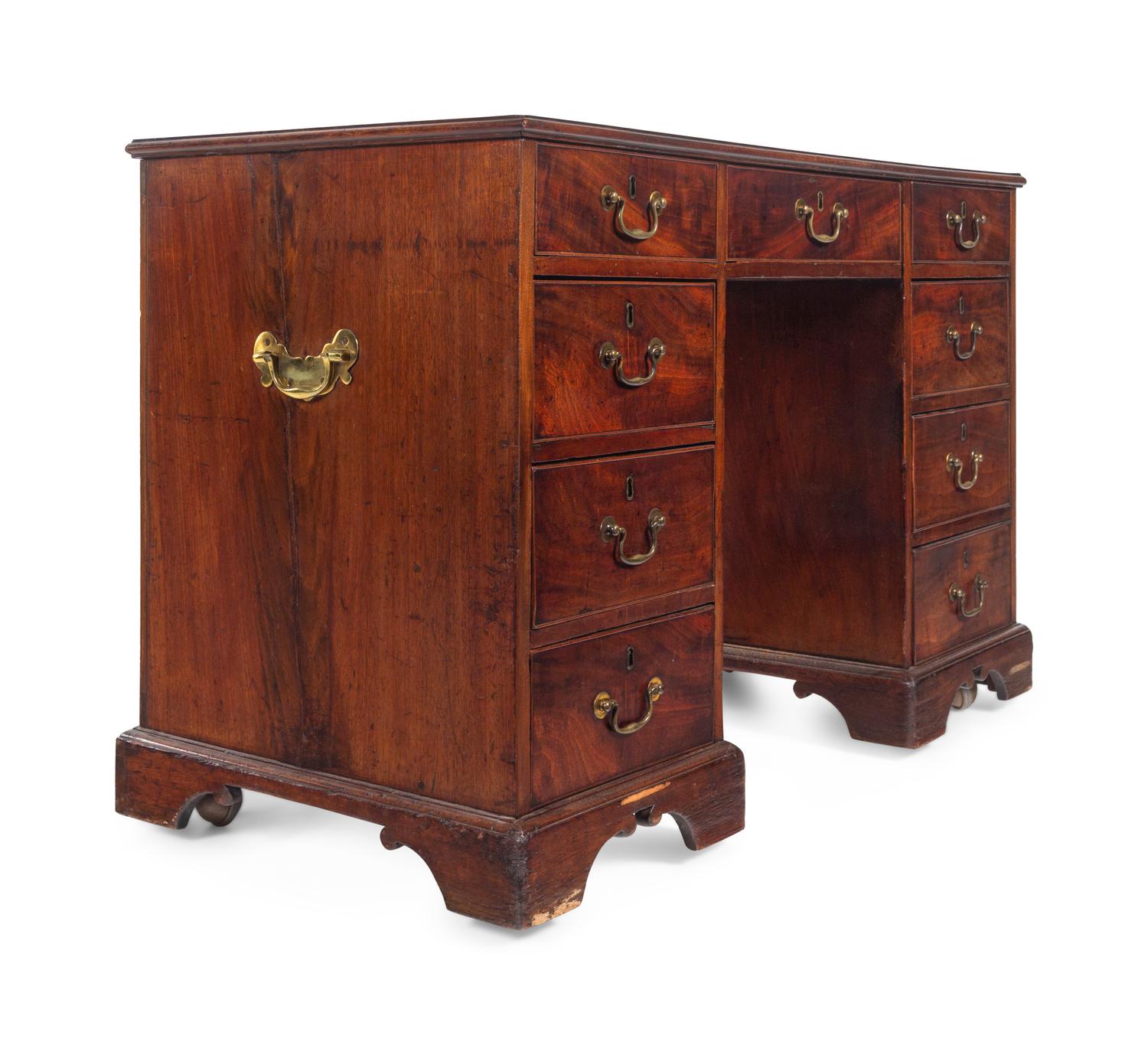 A George III Style Mahogany Pedestal Desk