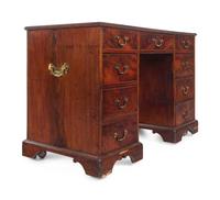 A George III Style Mahogany Pedestal Desk