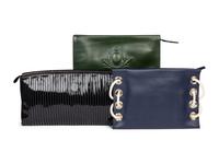 Fendi & Marni, Three Flat Leather Clutches