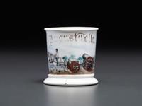 An Army Cannoneer's Porcelain Shaving Mug