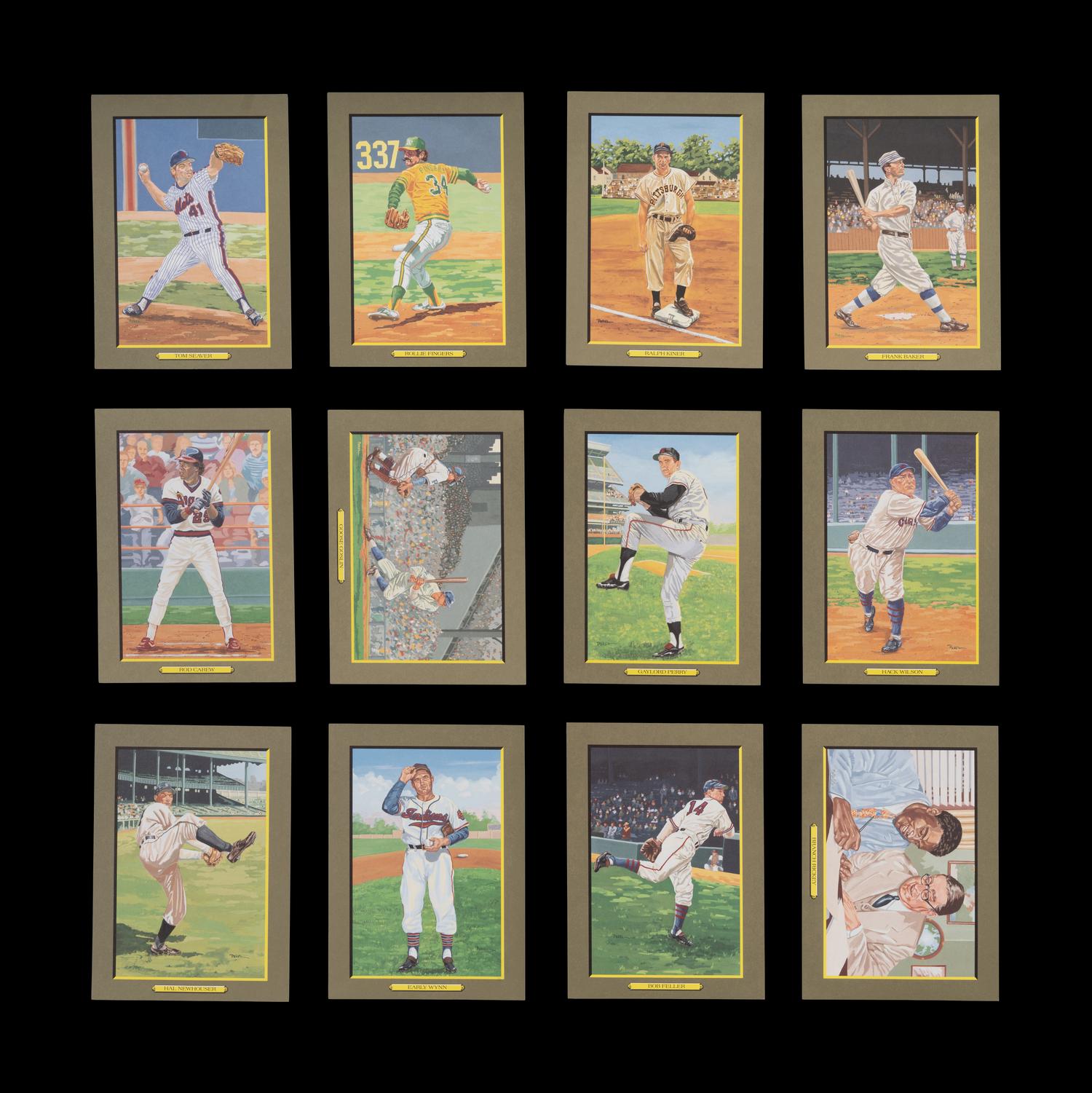 A Complete Run of 1984-97 Series One Through Nine Perez-Steele Baseball Hall of Fame Great Moments Cards