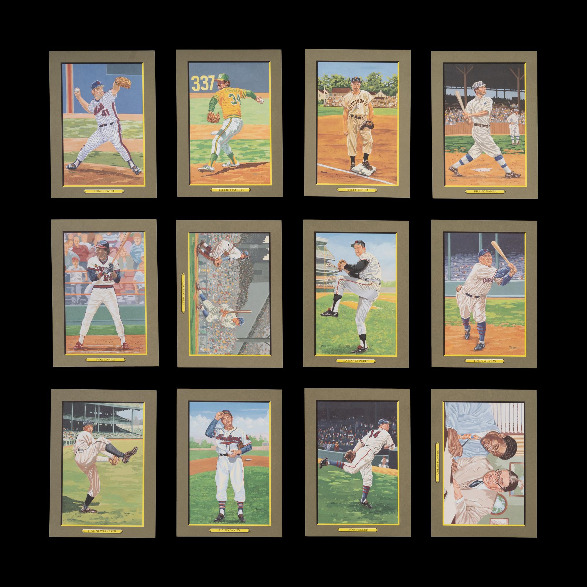 A Complete Run of 1984-97 Series One Through Nine Perez-Steele Baseball Hall of Fame Great Moments Cards