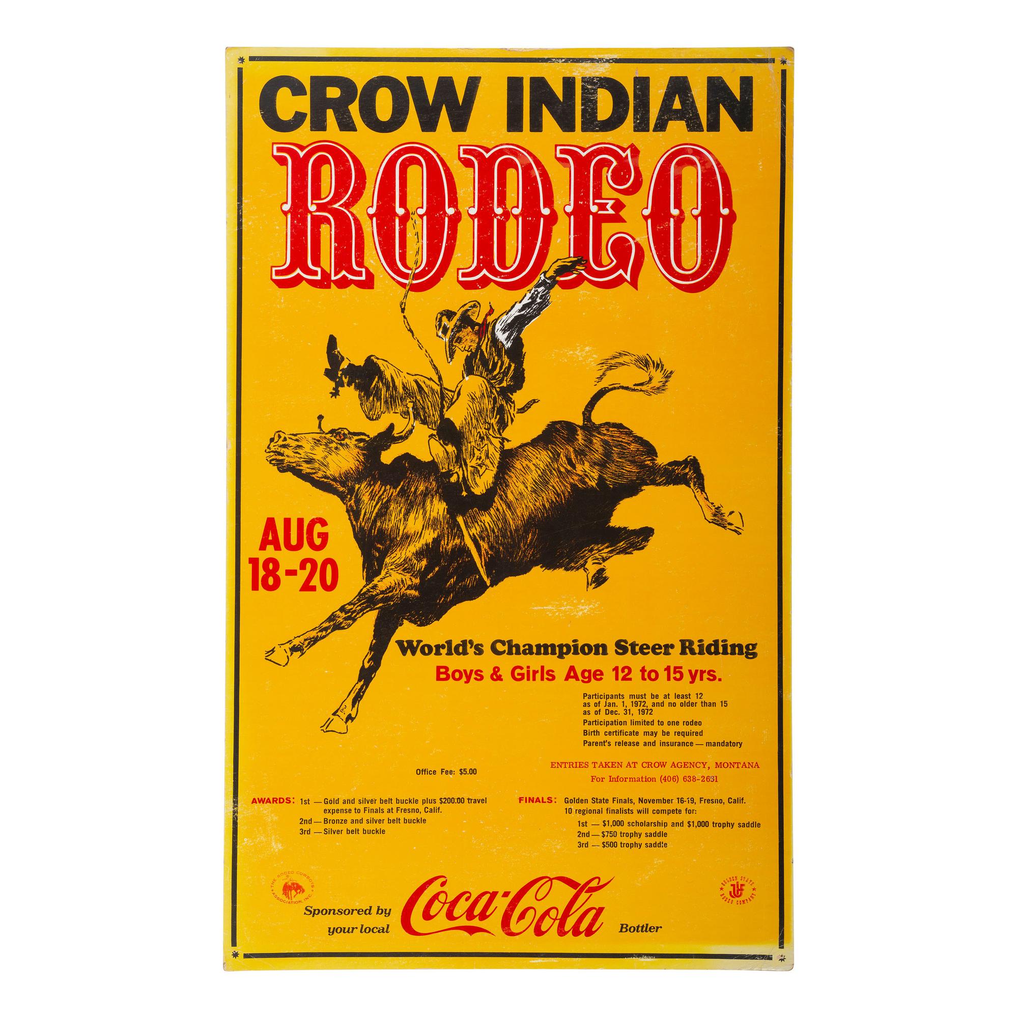 [Native Americana] Poster Advertising the 1972 Crow Indian Rodeo in Montana
