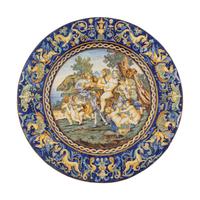 A Large Majolica Earthenware Charger