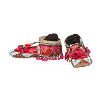 Sioux Quilled and Beaded Hide Moccasins