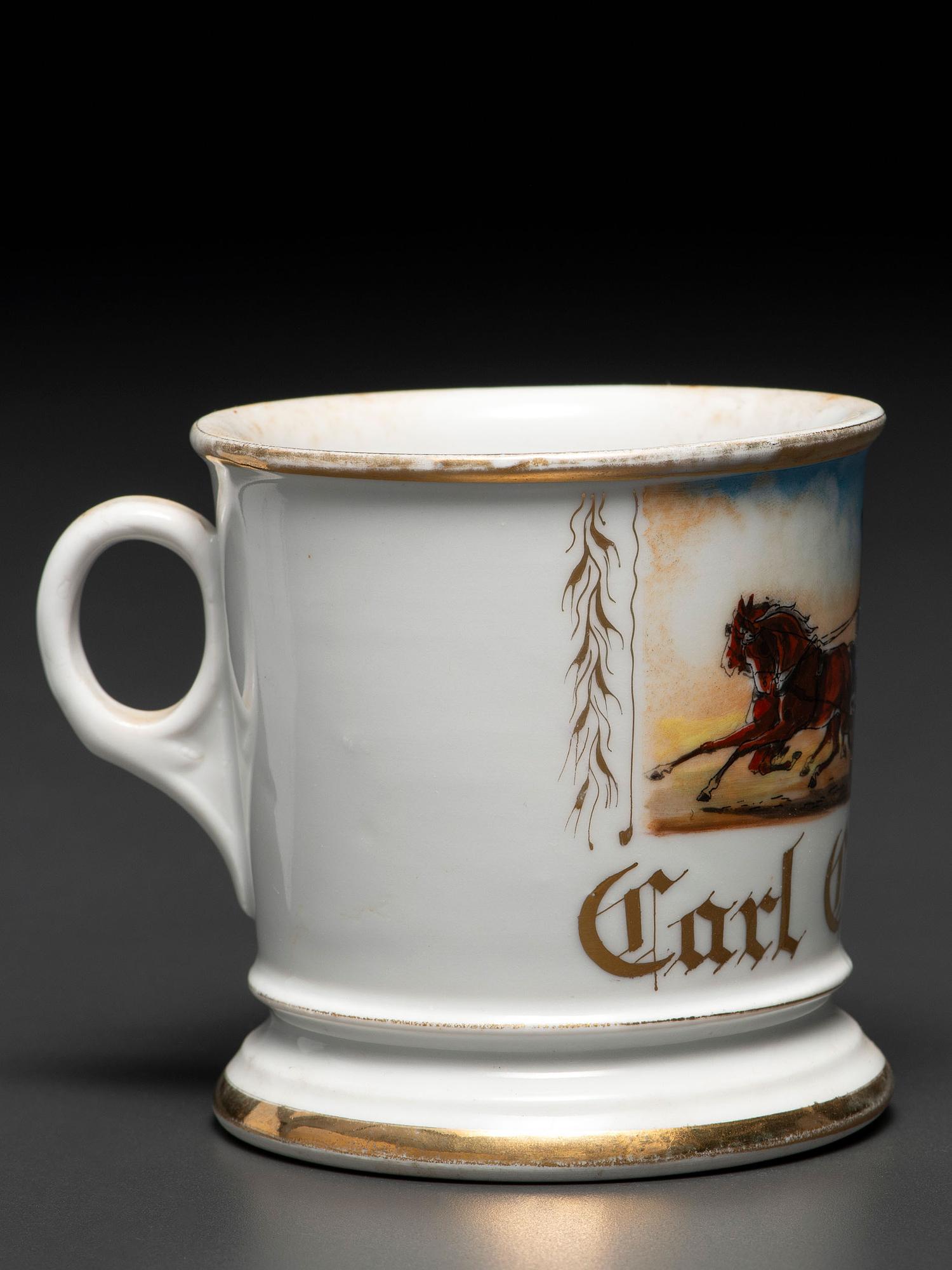 A Mailman's Porcelain Occupational Shaving Mug