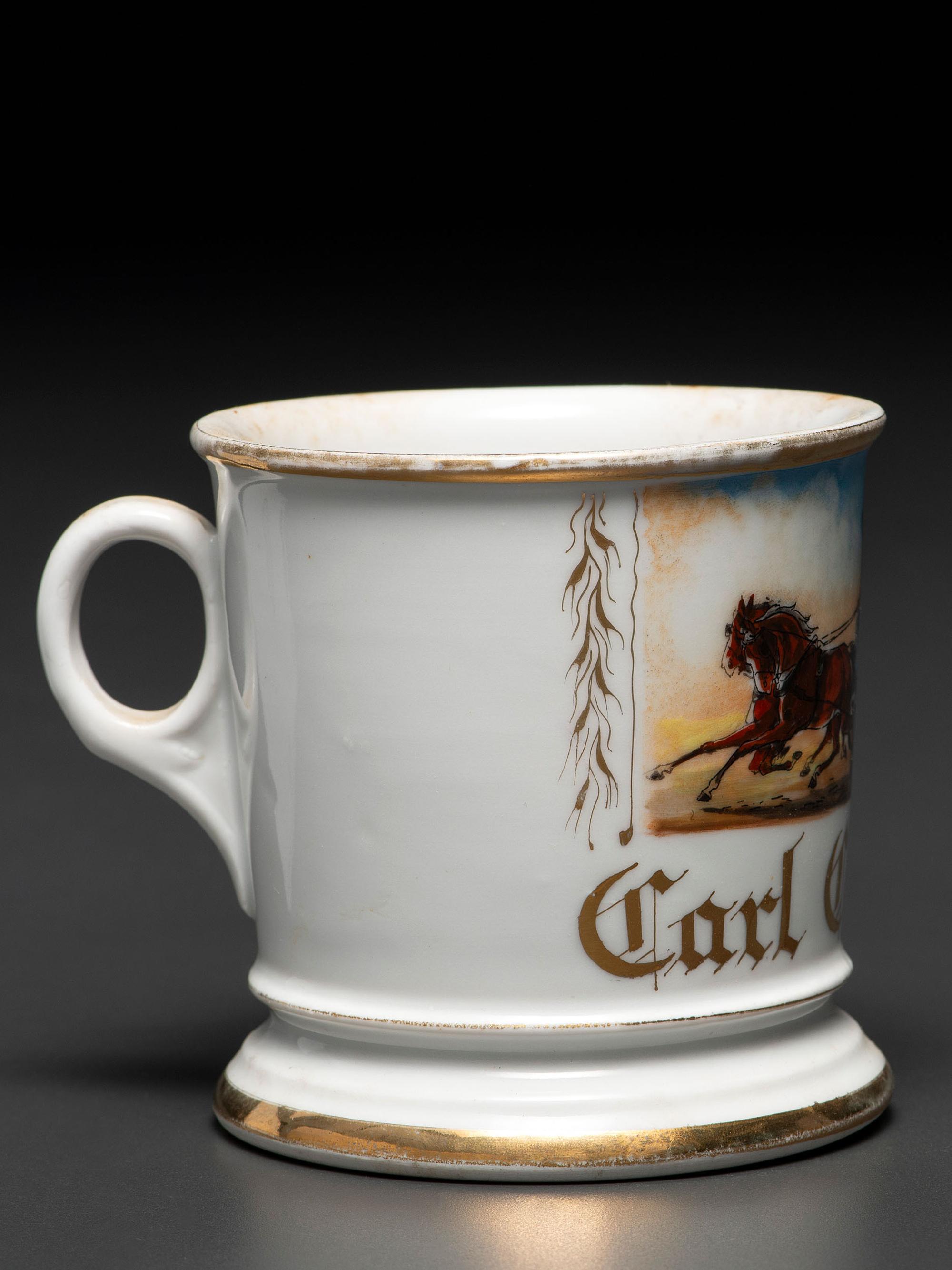 A Mailman's Porcelain Occupational Shaving Mug
