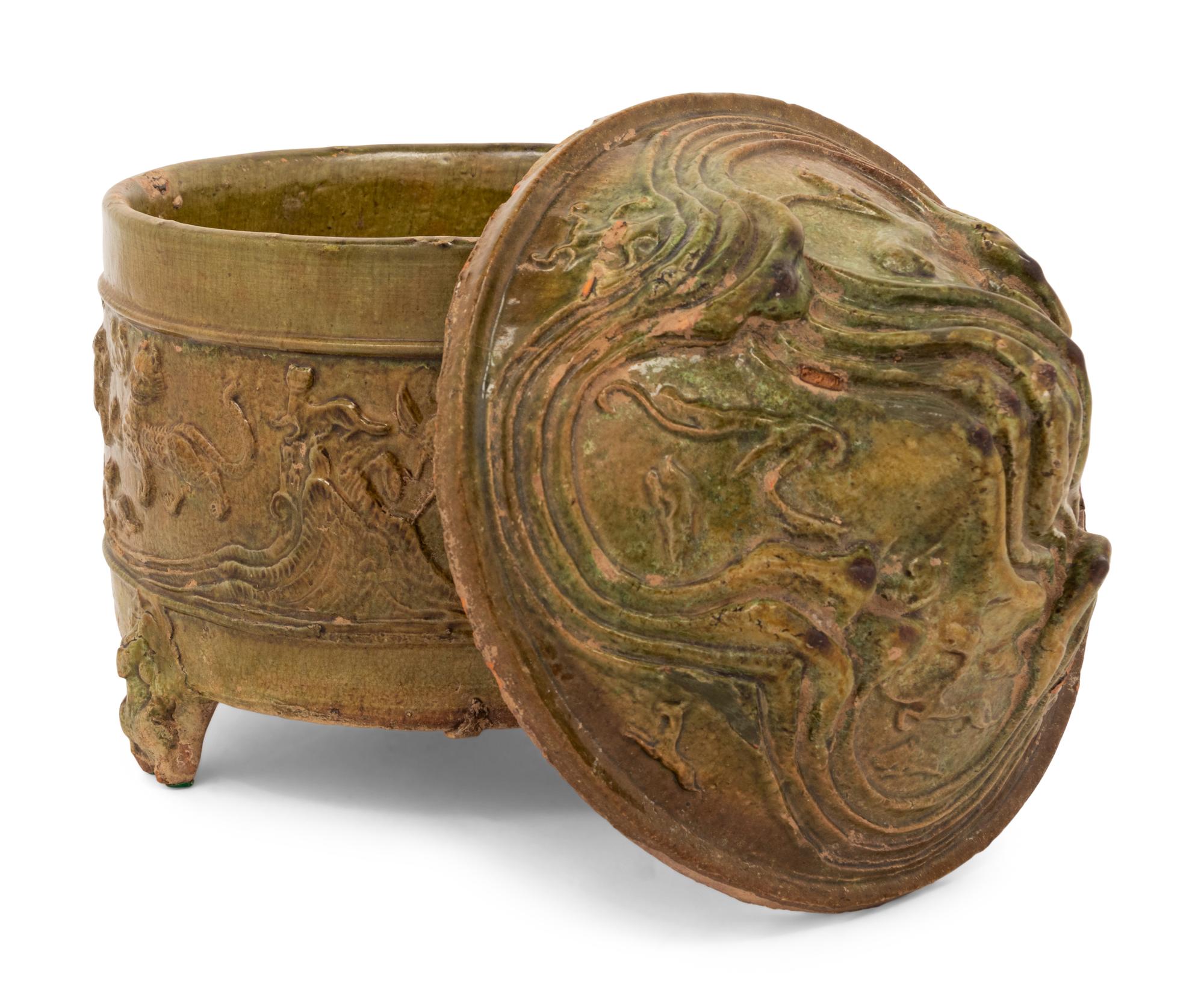 A Chinese Green Glazed Pottery Hill Jar