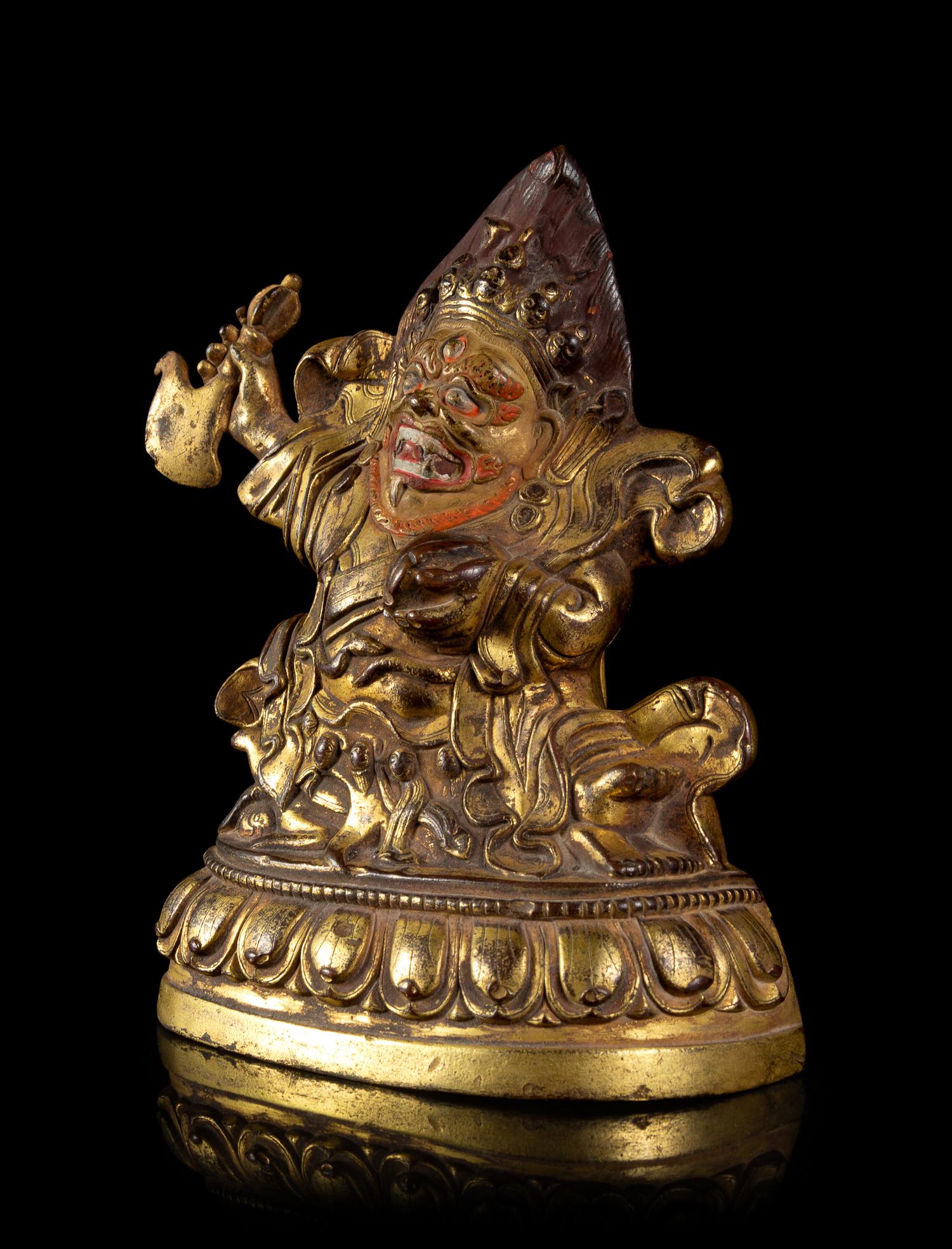 A Gilt Bronze Figure of Mahakala