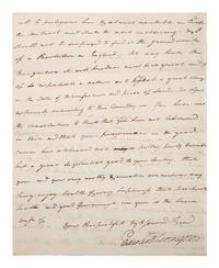 [POLITICS]. LIVINGSTON, Edward (1764-1836). ALS. New York, 15 December 1801.