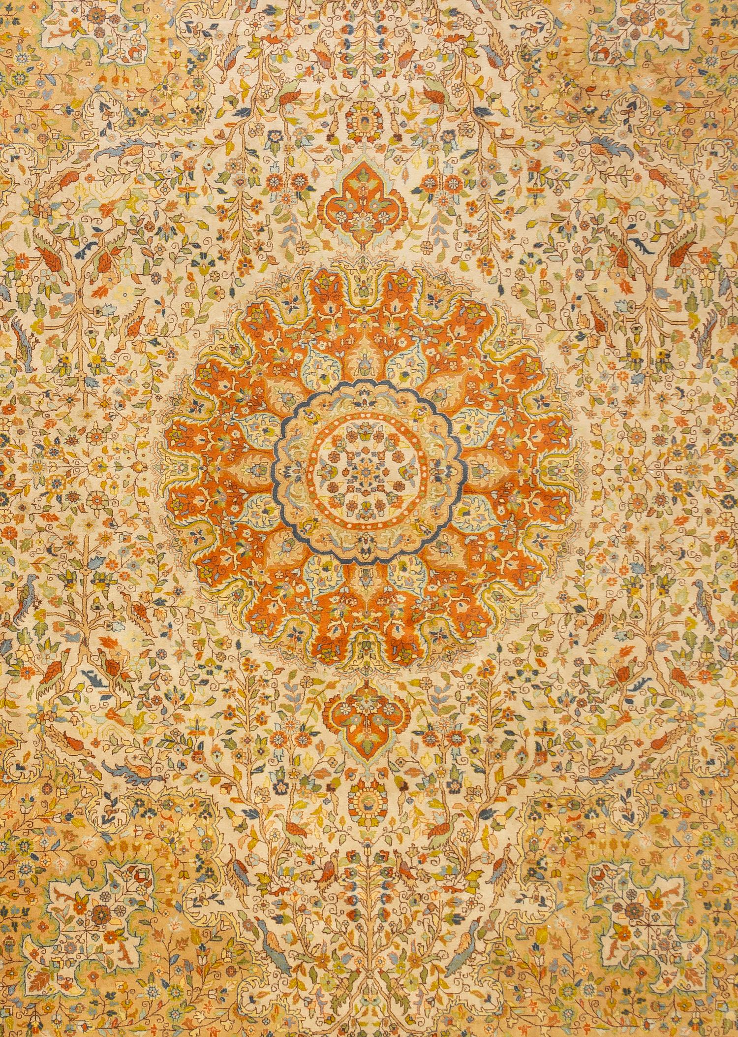 A Qum Silk Rug