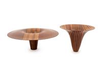 Two Studio Craft Turned-Wood Vases