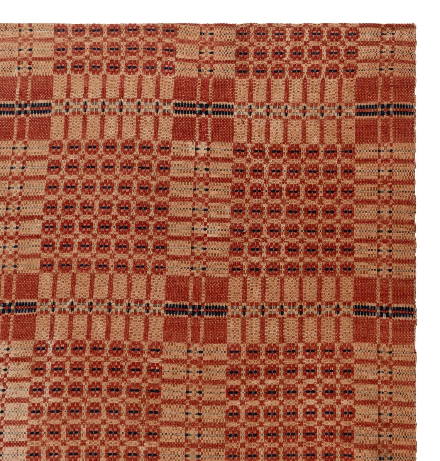 Three Cotton and Wool Jacquard Coverlets